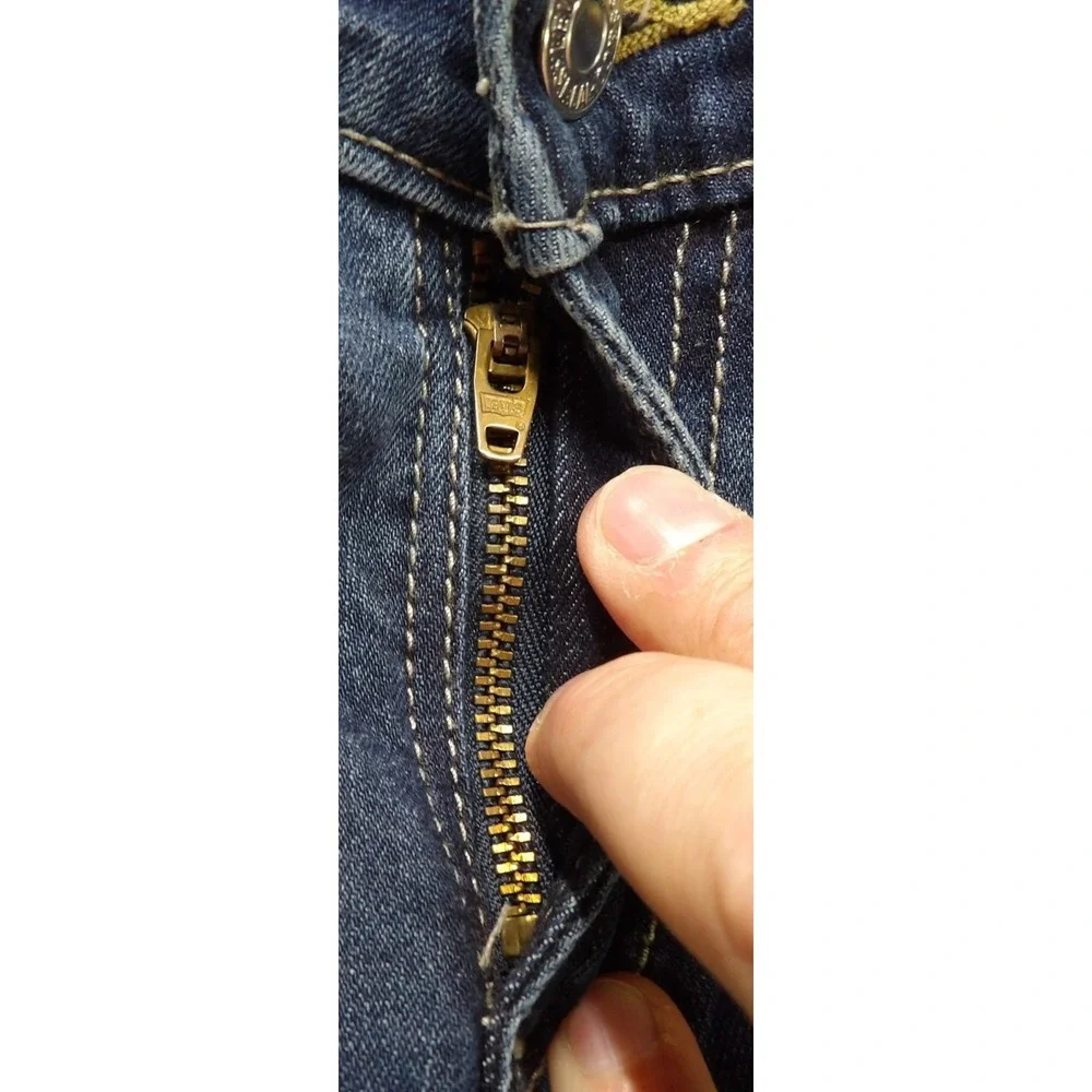 Levis 518 Superlow Jeans Women W25xL32 Blue Denim Flare Bootcut Low Rise Stretch